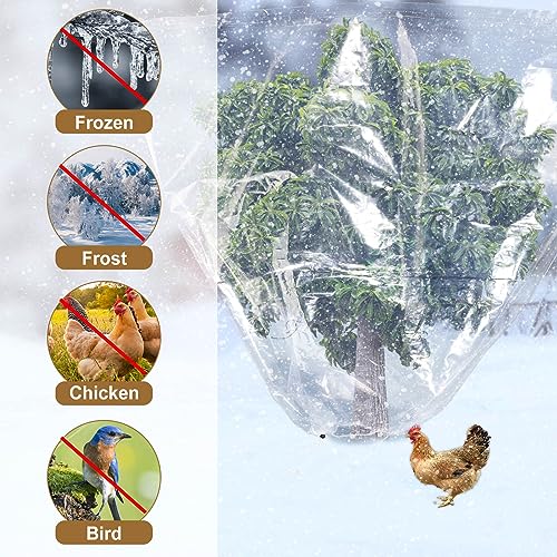ANPHSIN 2Pcs 71"x83" Extra Large Winter Plant Cover Freeze Protection - size: 83"H, 71" Opening