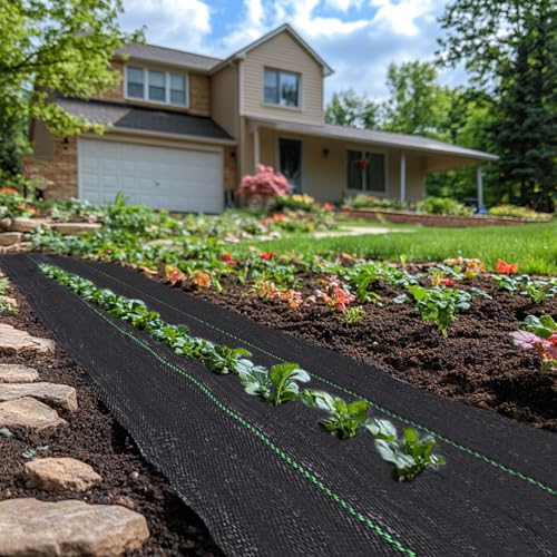 3ft x 100ft Weed Barrier Landscape Fabric Heavy Duty Premium Weed Control Fabric Durable & Eco-Friendly Weed Block Gardening Mat Landscaping Fabric - size: 3ft x 100ft