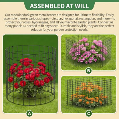 15 Pack Plant Protectors from Animals, 14x14 Plant Cages for Outdoor Plants