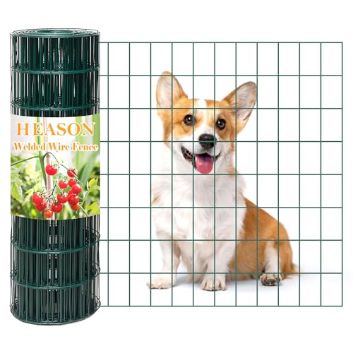 Green Welded Wire Fence PVC Coated Chicken Wire Fencing 72in H x 50ft L, 2in X 4in 14GA, 2/3/4/5/6 Ft Tall Wire Mesh Roll for Dog Border Garden Yard Vegetable Plant Protection Poultry Netting - color: Green, size: 14GA 2''x4'' 72in(H) X 50ft(L)