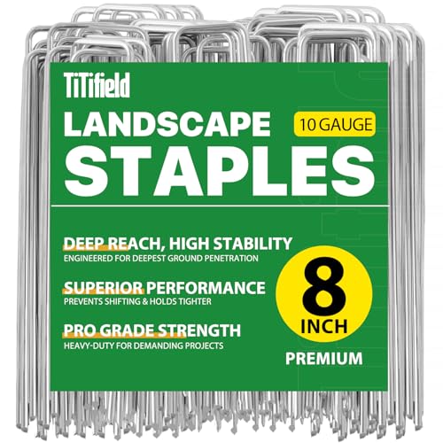 8 Inch Landscape Staples Galvanized Garden Stakes 25 Pack - size: 8 INCH