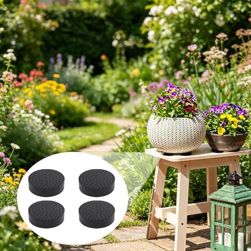 12 Pcs 2IN Invisible Inseparable Pot Feet, Solid Rubber Non-Slip Plant Risers for Outdoor/Indoor Planters, Patio Deck Garden - color: Inseparable