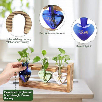 Plant Terrarium Propagation Stations Hydroponics - color: Color 1(Faith Hope Love)