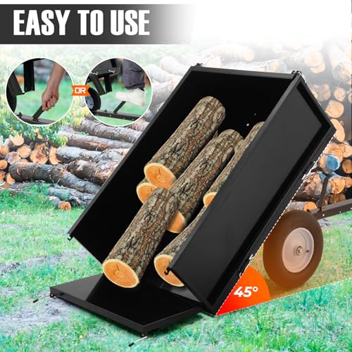 Takywep 500Lbs 11 Cu.ft. ATV UTV Dump Garden Trailer Tow Behind Dump Cart