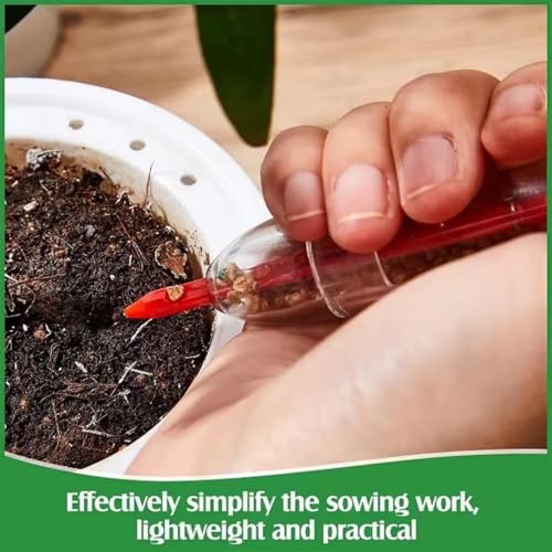 12-Hole Digger Seed Spreader,7 Piece Sowing Seeds Dispenser Set,Mini Seed Dispenser for Small Seeds, Handheld Seed Planter Tool Seed Dibber Multifunctional Spacer Gardening Tools
