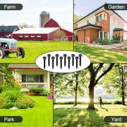 Mole Repellent Solar Powered 10 Pack Snake Repellent Ultrasonic, Groundhog Repeller,Gopher Repeller Sonic Mole Deterrent Spikes, Snake Gopher Mole Vole Repellent Outdoor for Lawn Garden & Yard - color: Black