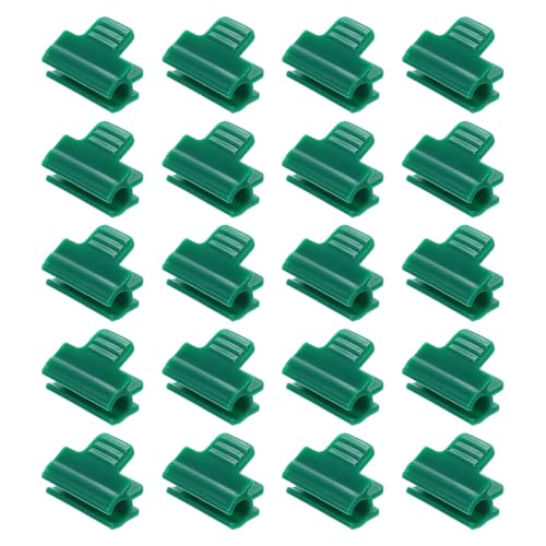 uxcell Greenhouse Clamps for 7/16inch PVC Pipe, 20pcs Greenhouse Film Clamps Shading Net Rod Clip Garden Hoops for Row Cover, Greenhouse Plastic Sheeting(Dark Green) - color: Green, size: 7/16inch