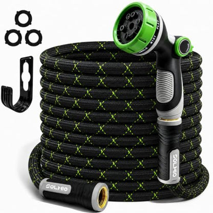 Lightweight Garden Hose, 50ft Non Expandable Water Hose with Nozzle - size: 50FT