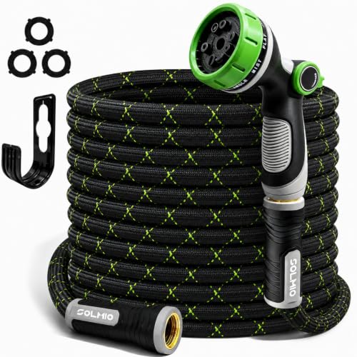 Lightweight Garden Hose, 50ft Non Expandable Water Hose with Nozzle - size: 50FT