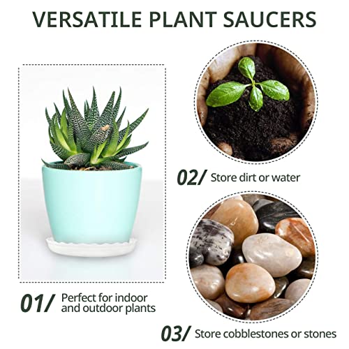 13 Pack Plant Saucer, 8 10 12 Inch Durable Plastic Plant Trays for Pots, White & Black Round Plant Pot Saucers, Drip Tray for Indoor and Outdoor Garden (for 5 6 7 8 9 10 Inch Pot) - color: Black & White (8" 10" 12")