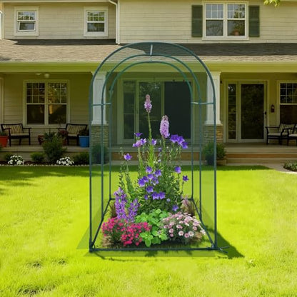 VEVOR Crop Cage, 5.9 x 2.98 x 4.9 ft Plant Protection Tent with Zippered Door, Wind-Resistant Tall Crop Cage, Easy to Install, Outdoor Raised Bed Cover with Frame, Plant Netting for Garden Patio Lawn - style: 5.9 x 2.98 x 4.9Ft-Arch