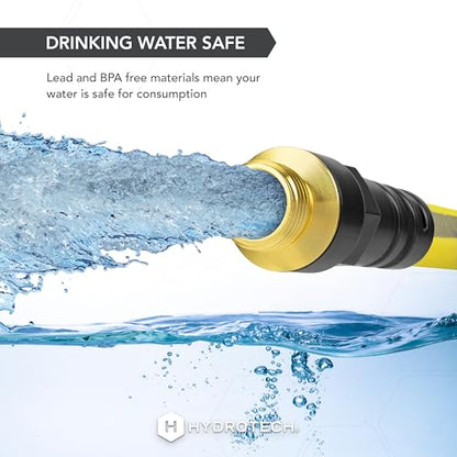 HydroTech FLATJACKET Lightweight Garden Hose 5/8 in x 100 ft, Yellow - size: 100 Feet