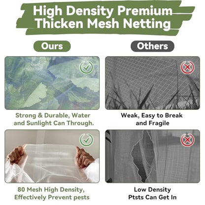Garden Mesh Netting Kit Protect Fruit Vegetable from Birds Bugs - size: 10 * 30 FT (Kit)