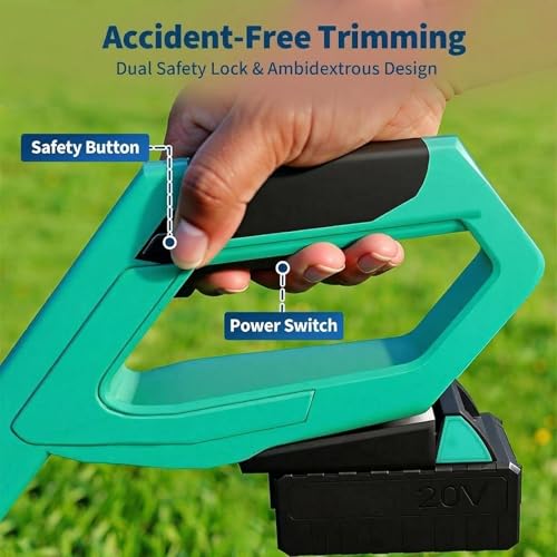 20V Cordless Lawn Edger, 9-Inch Blade with 3-Position Depth, 4000mAh Battery & Charger Included, Lightweight Edger for Lawns, Driveways, Sidewalks