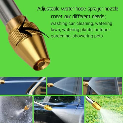 Upgraded Metal Garden Hose Nozzle - color: Black