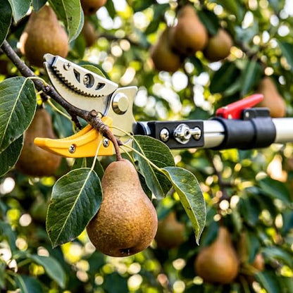 10FT Telescopic Pole Pruner, Extendable Tree Pruner with Fruit Picker