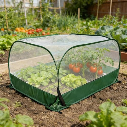 2Pcs 40"x40"x20" Pop Up Garden Mesh Plant Cover-Foldable Plant Protector - size: 2pcs