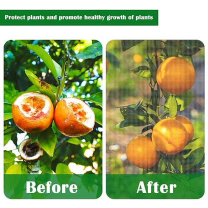 2 Pcs Fruit Tree Netting, 7 x 8 Ft Large Insect Bird Barrier Tree Net with Drawstring, Garden Bird Netting Plant Cover for Protect Plant Fruit Flower from Insect Bird - color: 2pcs- 7x8 Ft