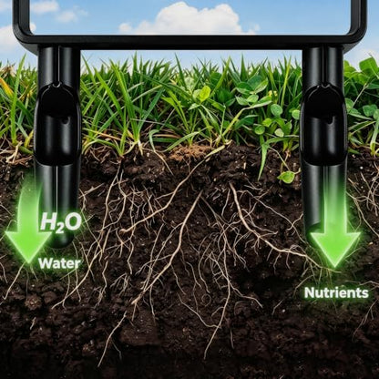 Manual Lawn Core Aerator for Compacted Soil, Hollow Tines