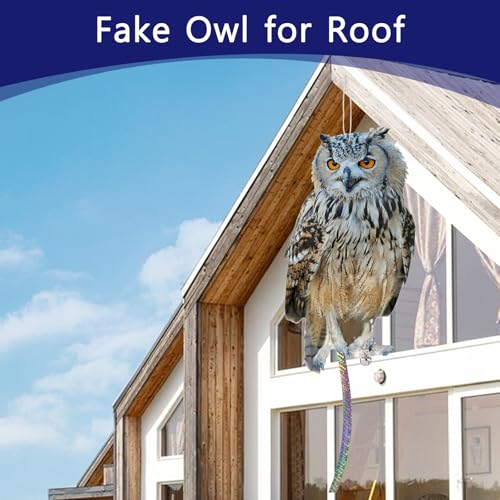 2PCS Flat Fake Owl to Keep Pigeon Away from Balcony