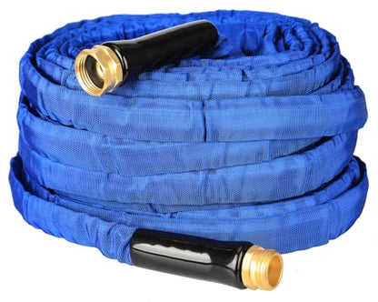 YOTOO Garden Hose 100 FT, Lightweight, Durable, Flexible, Non-Expanding, Kink-Free Water Hose with Solid Brass Fittings for Outdoor, Watering flants and flowers, Car Wash - size: 100 FT