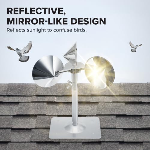 Bird B Gone Reflect-a-Bird, Wind-Powered Reflective Spinning Scare Device