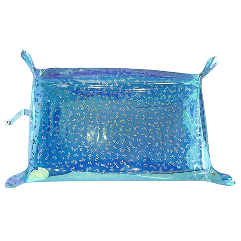 Kasepie Plant Repotting Mat, PVC, Foldable and Waterproof, Holographic Blue with Snowflake Design, 19 x 27 Inch (Blue+Butterfly) - color: Blue+butterfly