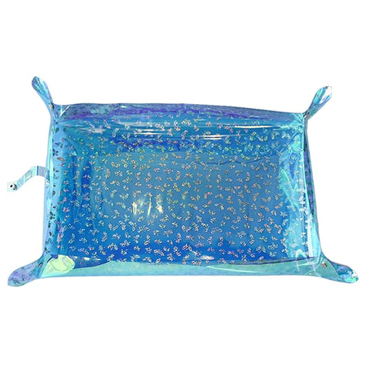 Kasepie Plant Repotting Mat, PVC, Foldable and Waterproof, Holographic Blue with Snowflake Design, 19 x 27 Inch (Blue+Butterfly) - color: Blue+butterfly