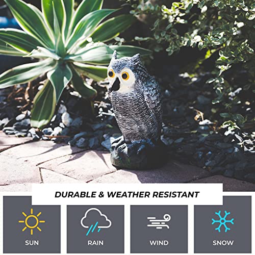Owl Decoys to Scare Birds Away Plastic Owls Statue for Garden & Outdoors, 3 - style: Cottage