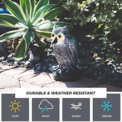 Owl Decoys to Scare Birds Away Plastic Owls Statue for Garden & Outdoors, 3 - style: Cottage