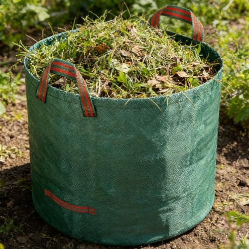 Yard Waste Bags,3-Pack 132 Gallon Reusable Collapsible Garden Leaf Bags - color: 132 Gallon Round
