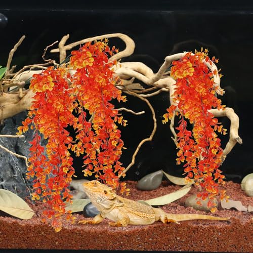 RECUTMS 4Pcs Fall Artificial Flowers Hanging Eucalyptus Leaf Plants 29.9 in - color: Gold
