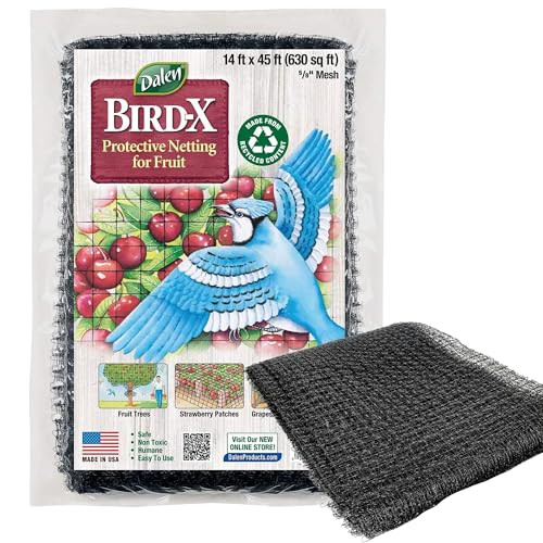 Dalen Bird-X Protective Mesh Netting for Fruit Trees & Berries, 14 x 45 ft - size: 14'X45'