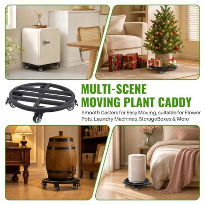 12 Inch Metal Rolling Plant Caddy with Wheels