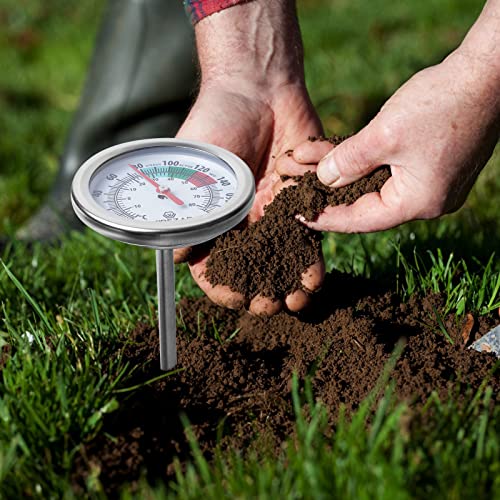 Backyard Compost Thermometer, 16 Inch Stainless Steel, Waterproof - size: 16''