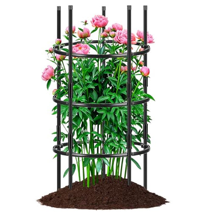 19.5" D x 39" H Peony Plant Support Cage,3-Tier Stackable