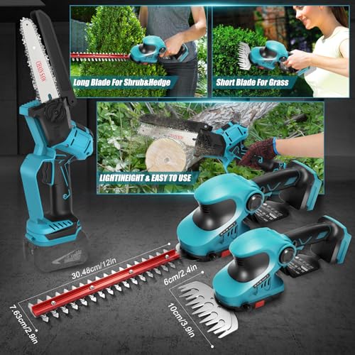 Cordless Hedge Trimmer and Chainsaw Combo for Makita 18V Battery - size: Hedge Trimmer + Chainsaw Combo
