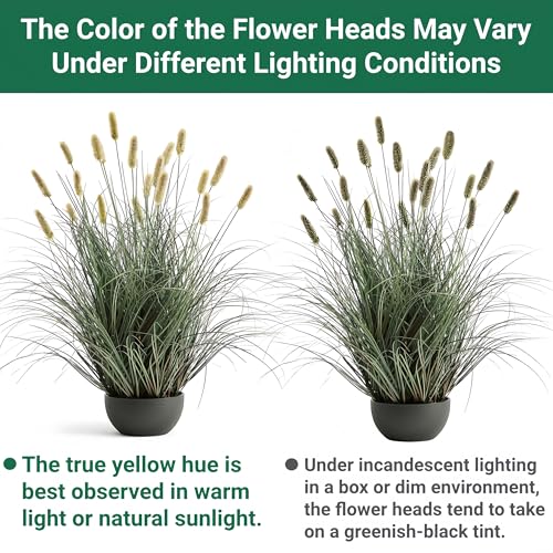 3ft Faux Onion Grass, Extra Lush Artificial Cattail Reed Grass 1-Pack - size: 3ft - 1pack