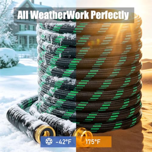 Garden Hose 25FT Lightweight Kink-Free Thick Grip Outdoor - color: Green