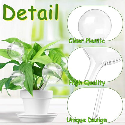 Pynqdfu 24 Pcs Plant Watering Globes,Clear Plastic Self-Watering Bulbs,Garden Automatic Watering Globes for Plant,Indoor,Outdoor,Graden,Flowers(Large,Medium,Small) - size: 5 Large+5 Medium+14 Small