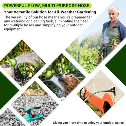 75 FT Heavy Duty Garden Hose, 1/2 ID x 75FT Durable Outdoor Water Hose - size: 75FT