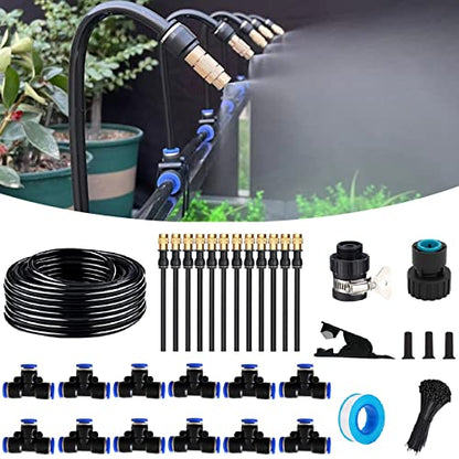 50FT Drip Irrigation System, Tool-Free Quick Connectors - size: 15M