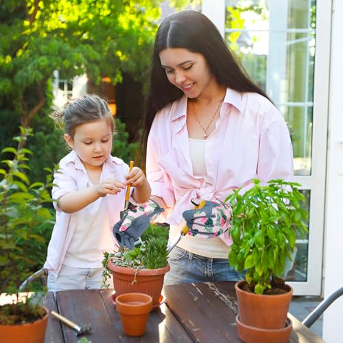 Leather Gardening Gloves for Women Thorn Proof Garden Gloves Touch Screen Working Gloves Gifts,M - color: Flamingo