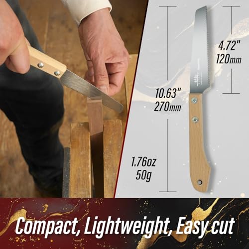 SUIZAN Small Hand Saw 5" Blade for Versatile Wood - Japanese Pull saws - style: Hand Saw for Woodworking