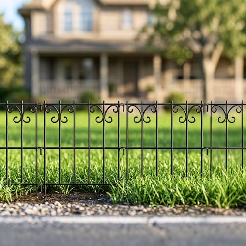ShopLaLa Garden Fence Animal Barrier (10 Panels) 12x16.5in Black Dog Fences - size: Black x 10