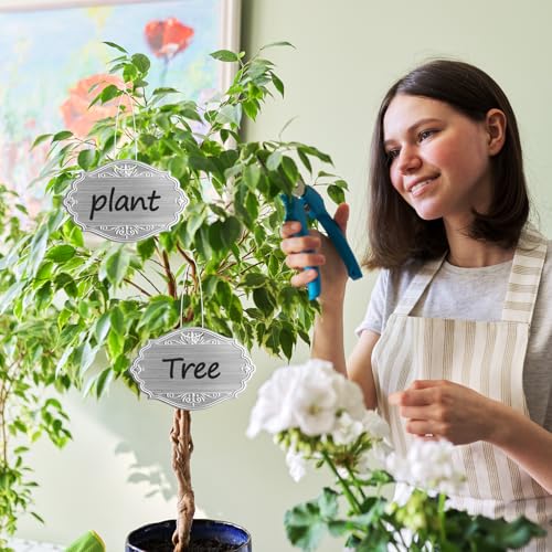 40PCS Plant Labels,Bigger Size Aluminum Metal Plant Tags Plant Label for Outdoor Garden Waterproof,Silvery Plant Name Tags for Tree,Vegetables,Herbs