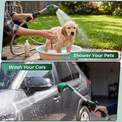 Hushee 2 Pack Garden Hose Watering Wand, 17.7 In Metal Wand, Green - color: Green