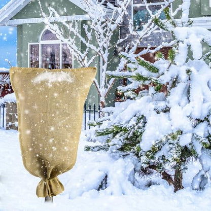 2 Pcs Burlap Winter Plant Cover Bags,40"x 24" Frost Cloth Freeze Protection - color: 24x40in-2pcs