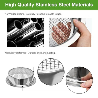Soil Sieve Stainless Steel Riddle Sieve Set, 9.5" Diameter, Garden Sifter with 5 Filter Mesh Sizes 1,3,5,9,12mm and Bonsai Soil Scoops Gardening Tool - style: 151