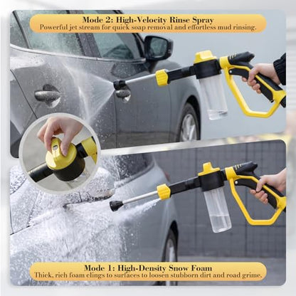 Car Wash Foam Gun for Garden Hose, Car Foam Cannon with 3 Spray Modes